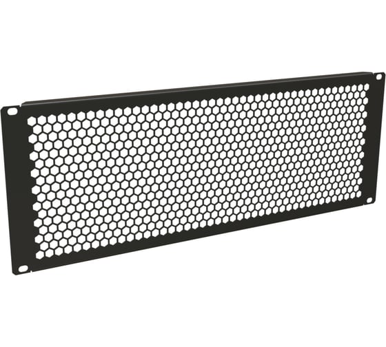 Фальш-панель Hyperline BPD-4-RAL9005 перфорированная, на 4U, цвет черный (RAL 9005) 483500 1