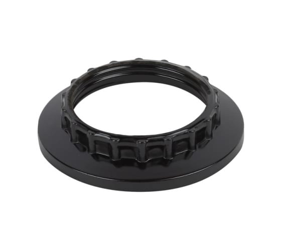 Кольцо для патрона ЭРА E27, пластик, черное Б0043680 1