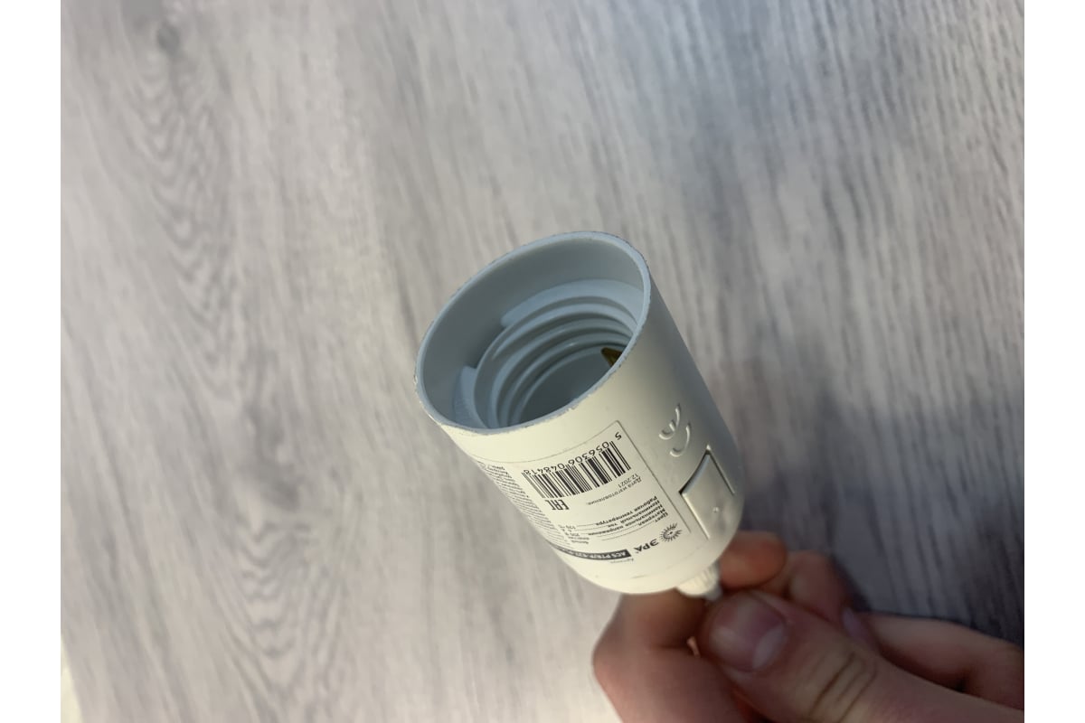 Патрон с клеммной колодкой ЭРА Е27, пластик, белый Б0043676 - выгодная ...