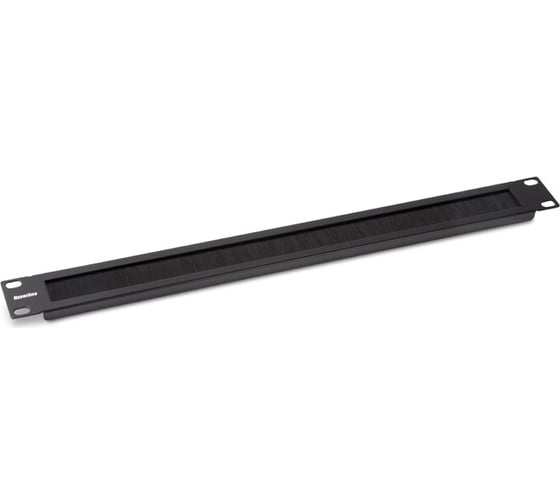 Фальш-панель Hyperline BPB19-1U-RAL9004 (BPB19-1U-RAL9005) на 1U, с щеточным вводом, цвет черный (RAL 9004/RAL 9005) 52601 1