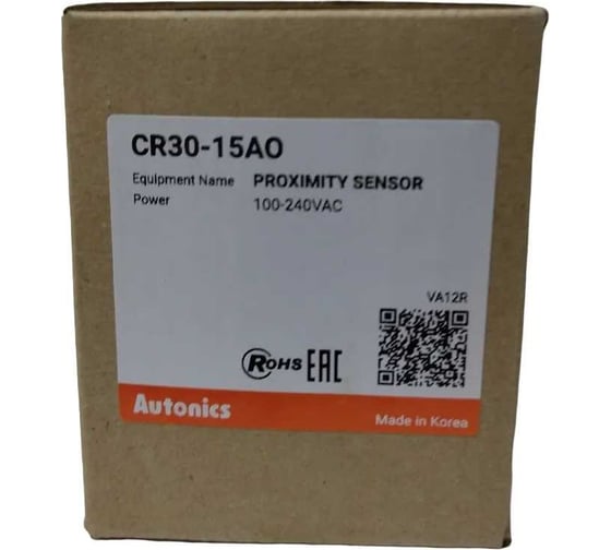 Датчик бесконтактный емкостной Autonics CR30-15AO (30 мм, 15 мм, NO, 90-250В) A1600000729R