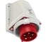 Настенная вилка PCE 32a/380v/3p+n+e/ip67 5252-6k 1