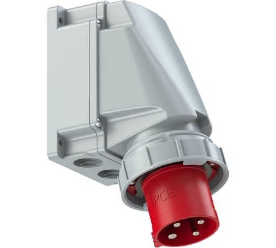Настенная вилка PCE 63а/380v/3p+e/ip67 534-6 1