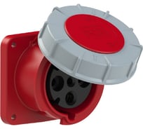 Розетка PCE встраиваемая 63а/380v/3p+e/ip67, фланец 100x100 334-6