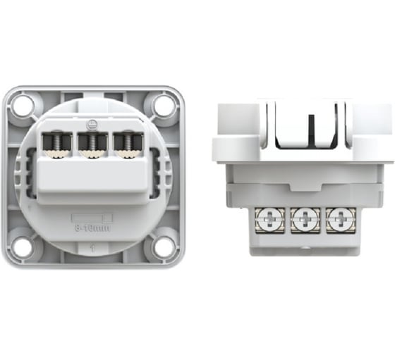 Розетка PCE встр 16а/220v/2p+e/ip54 50x50 подкл. сзади белая 105-0w