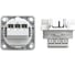 Розетка PCE встр 16а/220v/2p+e/ip54 50x50 подкл. сзади белая 105-0w 2