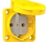 Розетка PCE встр 16а/220v/2p+e/ip54 50x50 подкл. сзади жёлтая 105-0e 1