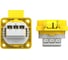 Розетка PCE встр 16а/220v/2p+e/ip54 50x50 подкл. сзади жёлтая 105-0e 2