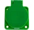 Розетка PCE встр 16а/220v/2p+e/ip54 50x50 подкл. сзади зелёная 105-0u 1