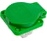 Розетка PCE встр 16а/220v/2p+e/ip54 50x50 подкл. сзади зелёная 105-0u 2