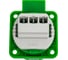 Розетка PCE встр 16а/220v/2p+e/ip54 50x50 подкл. сзади зелёная 105-0u 3