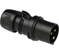 Кабельная вилка PCE 16A/220 В/1P+N+E/IP44, черная 013-6x