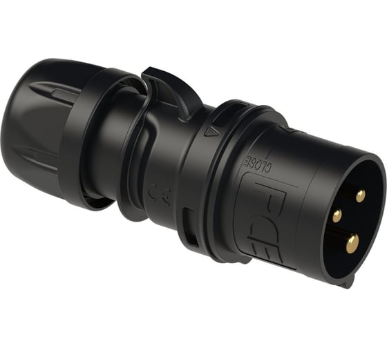 Кабельная вилка PCE 16A/220 В/1P+N+E/IP44, черная 013-6x 1