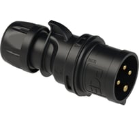 Кабельная вилка PCE 16A/380 В/3P+E/IP44, черная 014-6x
