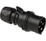 Кабельная вилка PCE 16A/380 В/3P+E/IP44, черная 014-6x 1