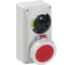 Розетка PCE настенная 16а/380v/3p+n+e/ip67, с выключателем и блокировкой 61152-6 1