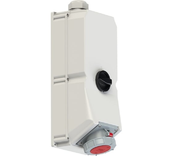 Розетка PCE настенная 125а/380v/3p+e/ip67, с выключателем и блокировкой 9755099