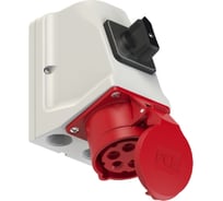 Розетка PCE настенная 16а/380v/3p+n+e/ip44 с выключателем 75915-6