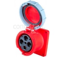 Встраиваемая розетка PCE 125а/400v/3p+e/ip67, фланец 120x120 344-6