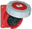 Встраиваемая наклонная розетка PCE 63а/400v/3p+e/ip67, фланец 100x112 434-6 1