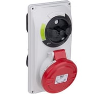 Встраиваемая розетка PCE 16а/380v/3p+e/ip44, с выключателем и блокировкой 6014-6