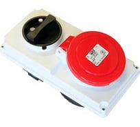 Встраиваемая розетка PCE 32а/400v/3p+n+e/ip44, с выключателем и блокировкой 6025-6