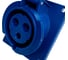 Встраиваемая наклонная розетка PCE 32а/230v/1p+n+e/ip67, фланец 92x100 4232-6 4