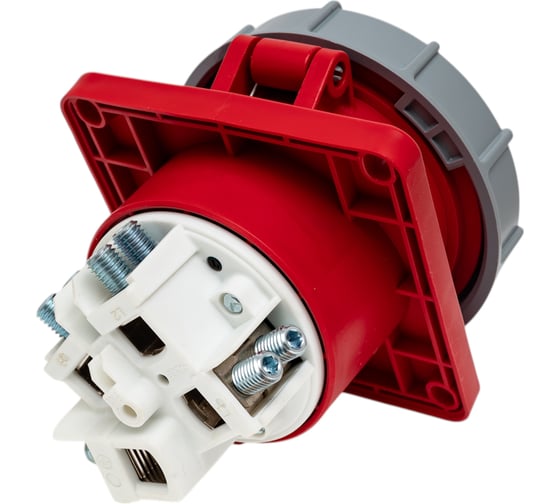 Встраиваемая наклонная розетка PCE 125а/400v/3p+e/ip67, фланец 120x130 444-6