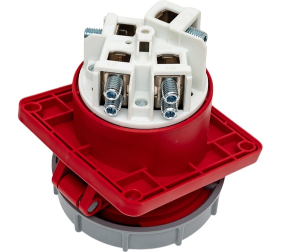 Встраиваемая наклонная розетка PCE 125а/400v/3p+e/ip67, фланец 120x130 444-6