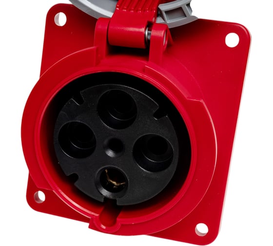 Встраиваемая наклонная розетка PCE 125а/400v/3p+e/ip67, фланец 120x130 444-6