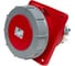 Встраиваемая наклонная розетка PCE 125а/400v/3p+e/ip67, фланец 120x130 444-6 1
