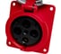 Встраиваемая наклонная розетка PCE 125а/400v/3p+e/ip67, фланец 120x130 444-6 4
