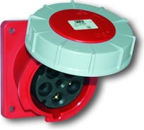 Встраиваемая наклонная розетка PCE 125а/400v/3p+n+e/ip67, фланец 120x130 445-6