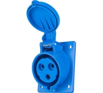 Встраиваемая наклонная розетка PCE 32a/230v/1p+n+e/ip44, фланец 80x97 423-6