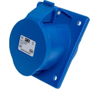 Встраиваемая наклонная розетка PCE 32a/230v/1p+n+e/ip44, фланец 80x97 423-6