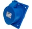 Встраиваемая наклонная розетка PCE 32a/230v/1p+n+e/ip44, фланец 80x97 423-6 1