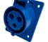 Встраиваемая наклонная розетка PCE 32a/230v/1p+n+e/ip44, фланец 80x97 423-6 4