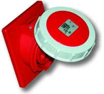 Встраиваемая наклонная розетка PCE 16а/400v/3p+n+e/ip67, фланец 92x100 4152-6