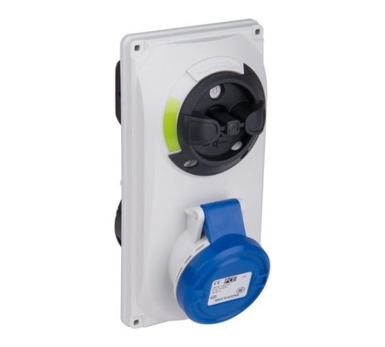 Встраиваемая розетка PCE 32а/220v/1p+n+e/ip44, с выключателем и блокировкой 6023-6 1