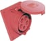 Встраиваемая наклонная розетка PCE 32а/380v/3p+n+e/ip44, фланец 80x97 425-6 1