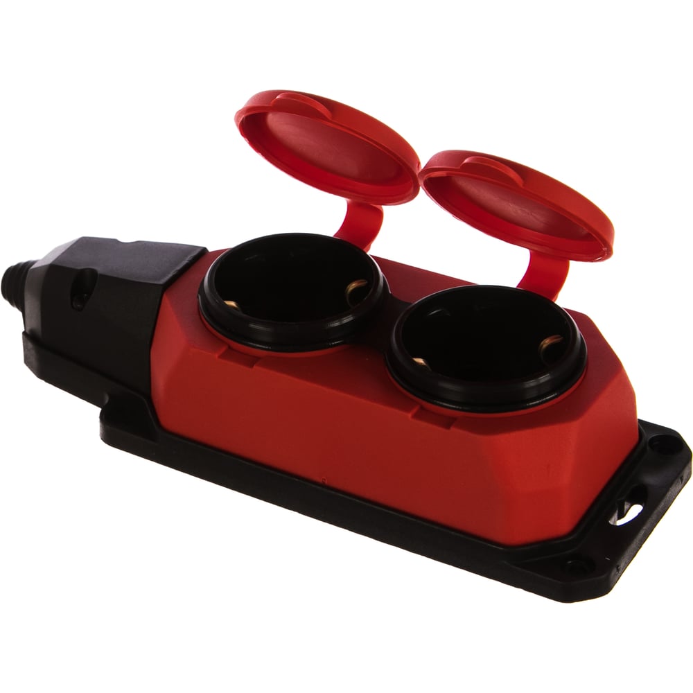 Каучуковая колодка ЭРА K2eREDIP44 с заземлением 2гнезда 16A IP44 ...