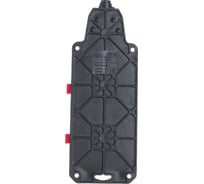 Каучуковая колодка ЭРА K2eREDIP44 с заземлением 2гнезда 16A IP44 красная Б0044551