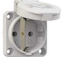 Встраиваемая розетка PCE с/з 16a/250v/2p+e/ip54 подключение сзади 50x50 серая 105-0g