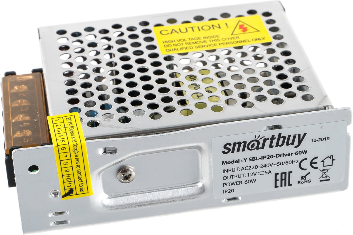 Блок питания smartbuy sbl ip20 driver 60w схема подключения