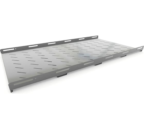 Стационарная усиленная полка Hyperline TSH3M-1050-RAL7035 глубина 1050 мм, с боковым креплением, нагрузка до 50 кг, для шкафов серии TTB, TTR, 485x1050мм (ШхГ), цвет серый (RAL 7035) 451902 1