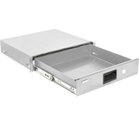 Полка (ящик) для документов с замком Hyperline TDR3-2U-360-RAL7035 2U, 88x483x360мм (ВхШхГ), цвет серый (RAL 7035) 499187