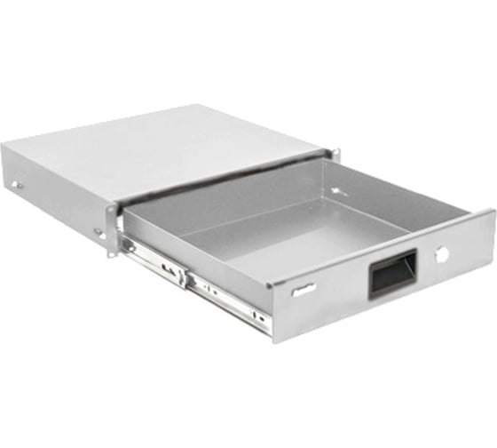 Полка (ящик) для документов с замком Hyperline TDR3-2U-360-RAL7035 2U, 88x483x360мм (ВхШхГ), цвет серый (RAL 7035) 499187