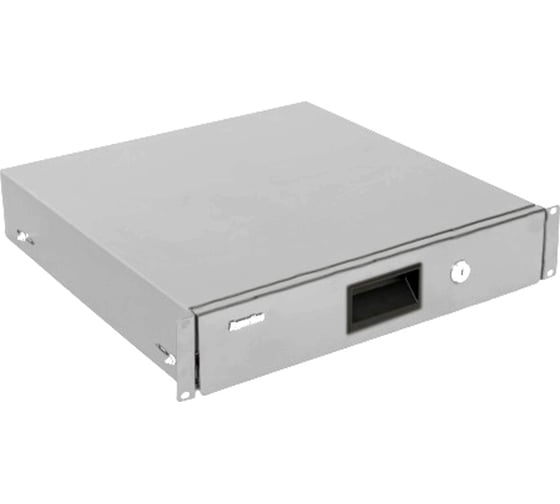 Полка (ящик) для документов с замком Hyperline TDR3-2U-360-RAL7035 2U, 88x483x360мм (ВхШхГ), цвет серый (RAL 7035) 499187