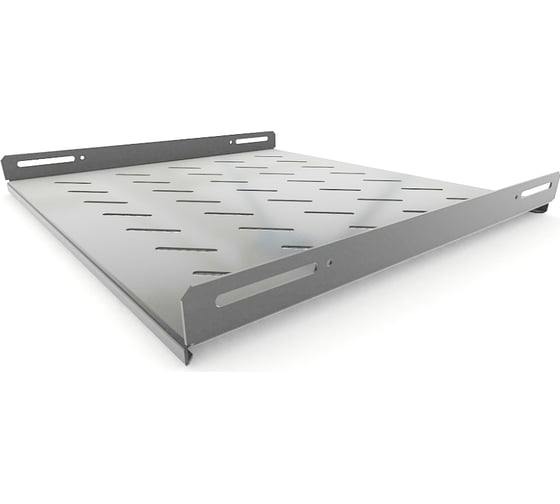 Стационарная полка Hyperline TSH3L-450-RAL7035 глубина 450 мм, с боковым креплением, нагрузка до 20 кг, для шкафов серии TTB, TTR, TWB/TWB-FC, 485x450мм (ШхГ), цвет серый (RAL 7035) 451899 1