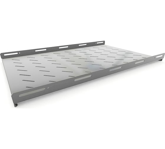 Стационарная полка Hyperline TSH3L-850-RAL7035 глубина 850 мм, с боковым креплением, нагрузка до 20 кг, для шкафов серии TTB, TTR, 485x850мм (ШхГ), цвет серый (RAL 7035) 451901 1